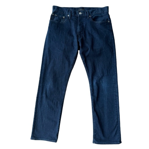 Polo Ralph Lauren The Hampton Relaxed Straight Mens jean Dark Denim Waist 31x30 - Picture 1 of 10